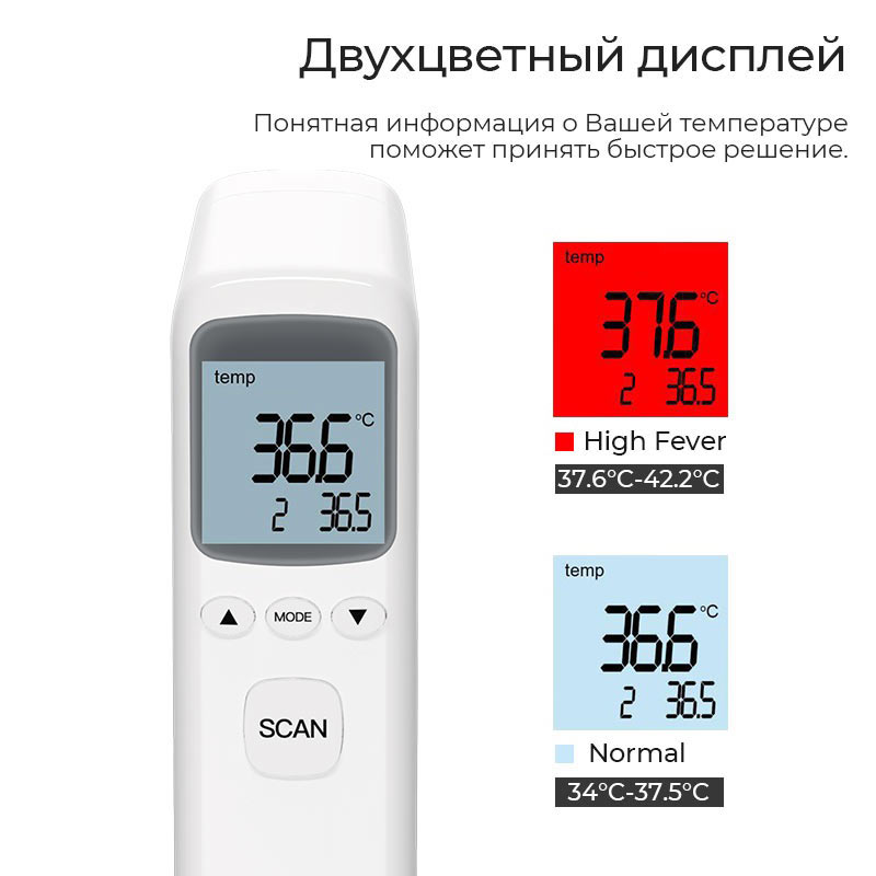 картинка Термометр бесконтактный инфракрасный Hoco YS-ET03  от магазина Fastoo