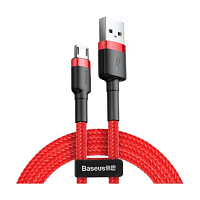 картинка Кабель Baseus Cafule Cable USB micro 1,5A  2m магазин Fastoo являющийся официальным дистрибьютором в России 