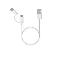 картинка Кабель Xiaomi Mi 2 in 1 USB Cable Micro USB to Type C (30cm) магазин Fastoo являющийся официальным дистрибьютором в России 