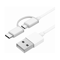 картинка Кабель Xiaomi Mi 2 in 1 USB to Type-C магазин Fastoo являющийся официальным дистрибьютором в России 